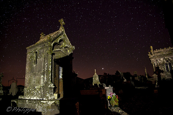 Cemetery night view -France