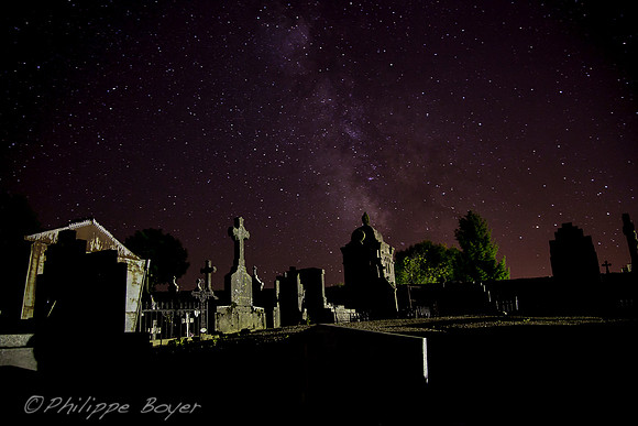 Cemetery night view -France