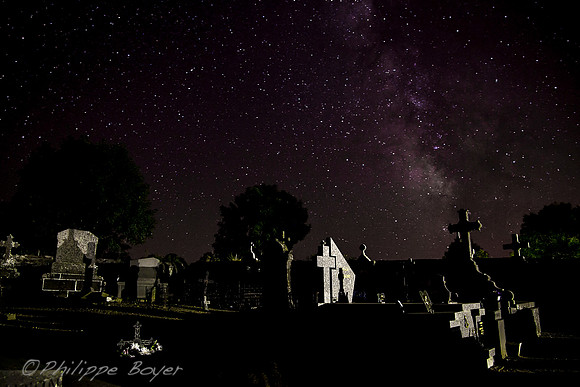Cemetery night view -France