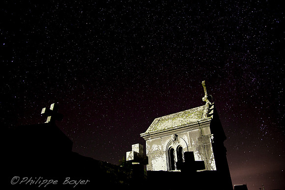 Cemetery night view -France