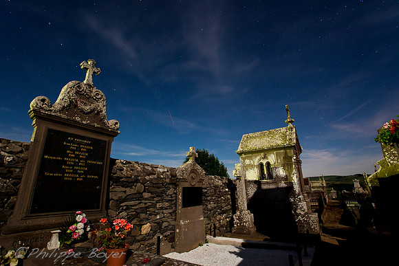 Cemetery night view -France