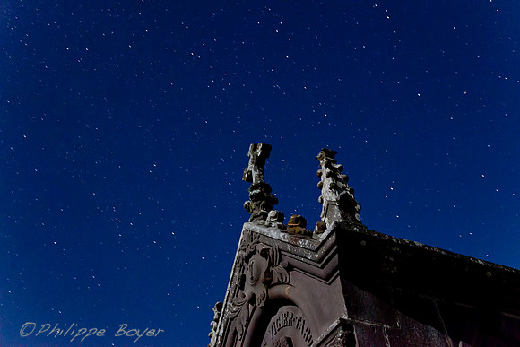 Cemetery night view -France