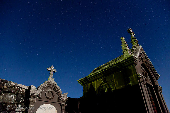 Cemetery night view -France