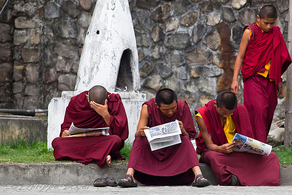 Monks-Jangchub Choeling Gompa - Pokhara area