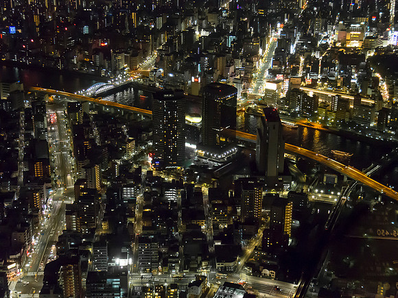 Tokyo night view from sky tree tower
